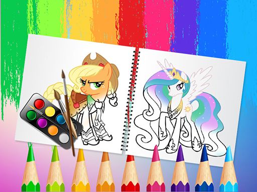 Sweet Pony Coloring Book - browser game screenshot