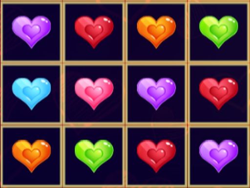 Sliding Hearts Match 3 - browser game screenshot