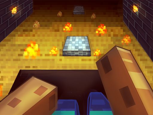 Parkour in the cave 3D - browser game screenshot