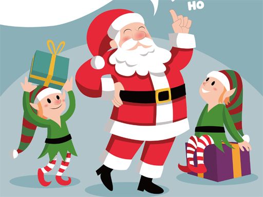 Santa Merry Xmas Puzzle - browser game screenshot