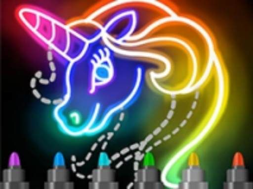 Learn To Draw Glow Cartoon - browser game screenshot