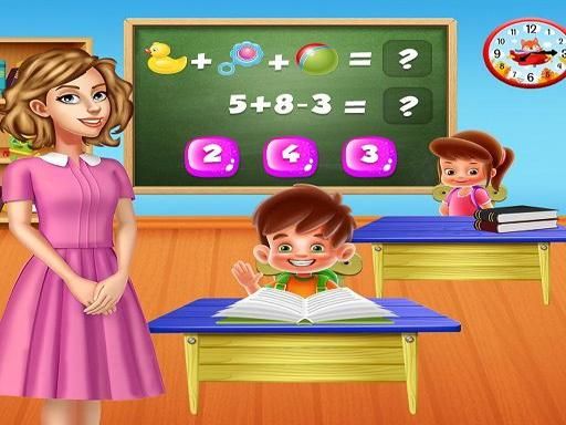 Kindergarten School Teacher Kids Learning Games - browser game screenshot