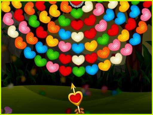 Valentines Bubble Wheel - browser game screenshot