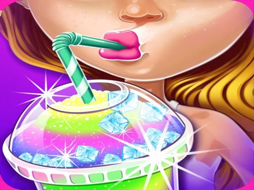 Ice Slushy Maker Rainbow Desserts game online - browser game screenshot
