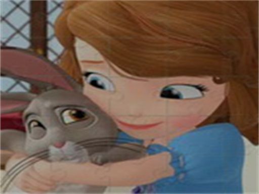 Sofia And Animals Jigsaw Puzzle - browser game screenshot