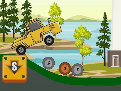 Hill Climb Tractor 2D - browser game screenshot