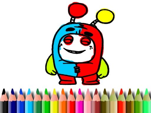 BTS OddBods Coloring Book - browser game screenshot