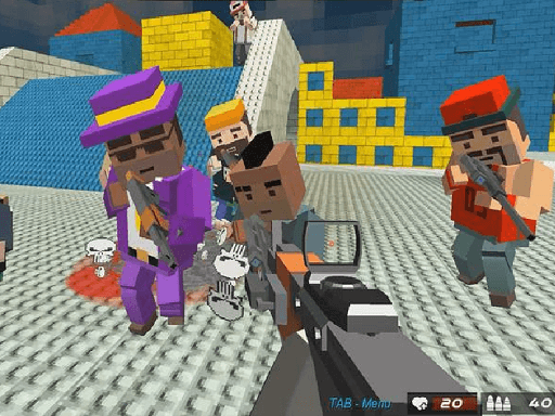 Blocky Gangster Warfare 2022 - browser game screenshot