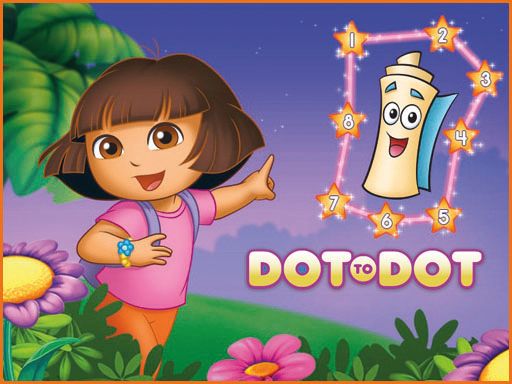 Dora Dot to Dot - browser game screenshot
