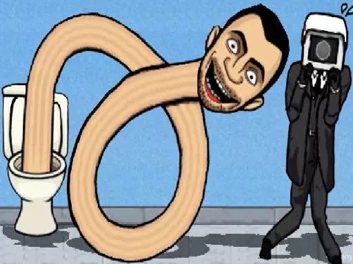 Toilet Monster Long Neck - browser game screenshot