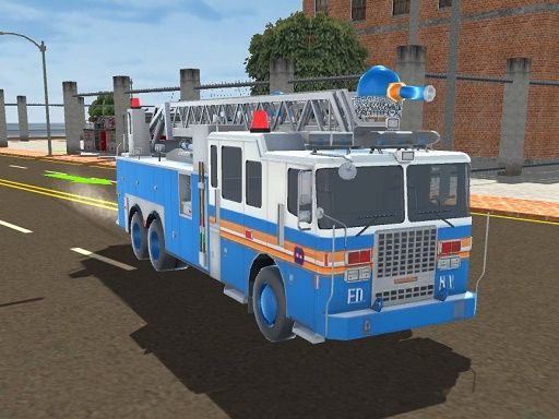 Fire Truck Driving Simulator 2024 - browser game screenshot