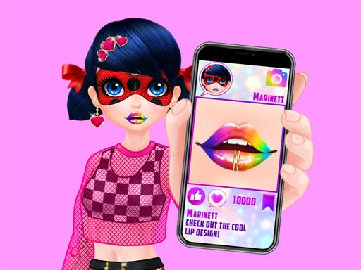 Cute Lip Design For Marinett - browser game screenshot