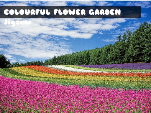 Colourful Flower Garden Jigsaw - browser game screenshot