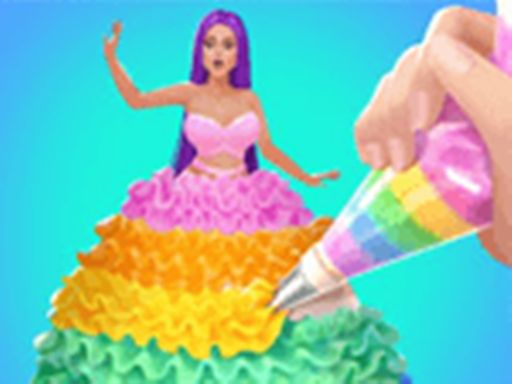 Icing On Doll Cake - Creative Bakery - browser game screenshot