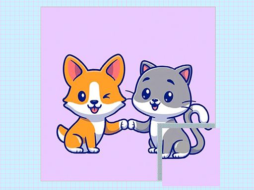Cats and Dogs Puzzle - browser game screenshot