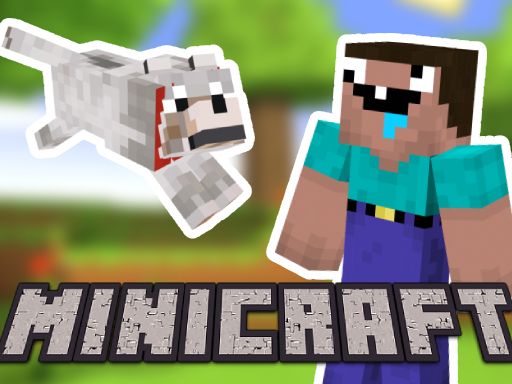 Minicraft: Steve And Wolf Adventure - browser game screenshot