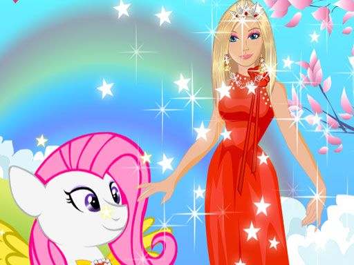 Barbie and Pony Dressup - browser game screenshot