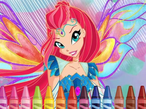 Winx Coloring - browser game screenshot