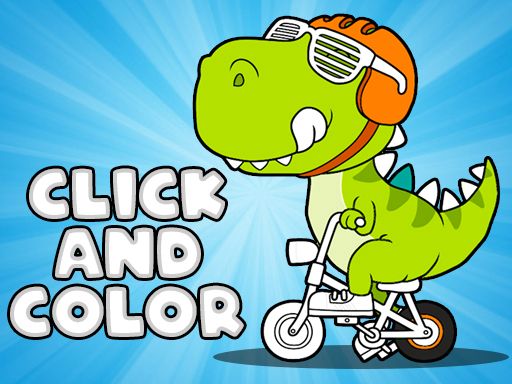 Click And Color Dinosaurs - browser game screenshot