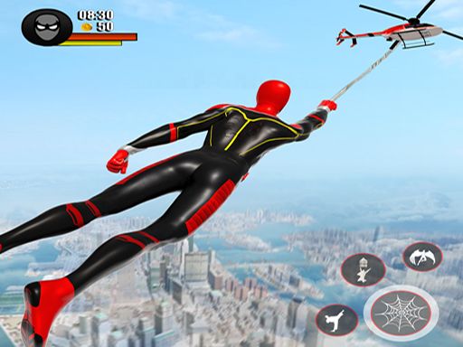 Spiderman Rope Hero 3D - browser game screenshot
