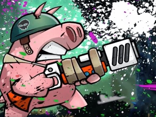 Piggy soldier super adventure - browser game screenshot