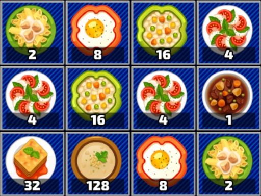 Yummy 2048 - browser game screenshot