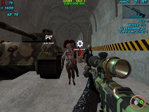 Zombie Apocalypse Bunker Survival Z - browser game screenshot