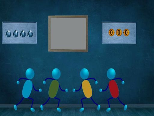 8b blue house escape - browser game screenshot