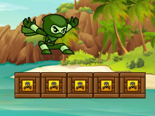 Green Ninja Run - browser game screenshot