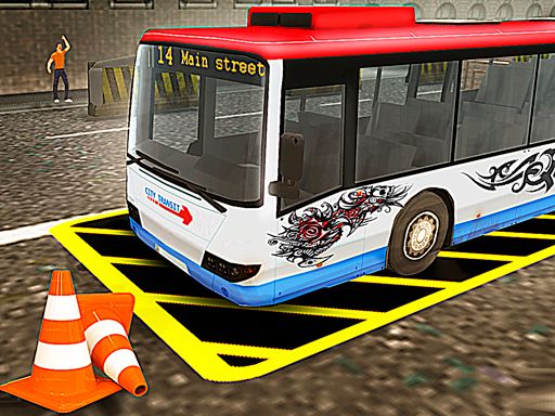Vegas City Highway Bus: Parking Simulator - browser game screenshot