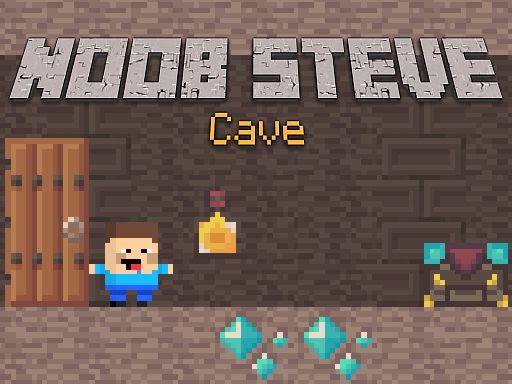 Noob Steve Cave - browser game screenshot