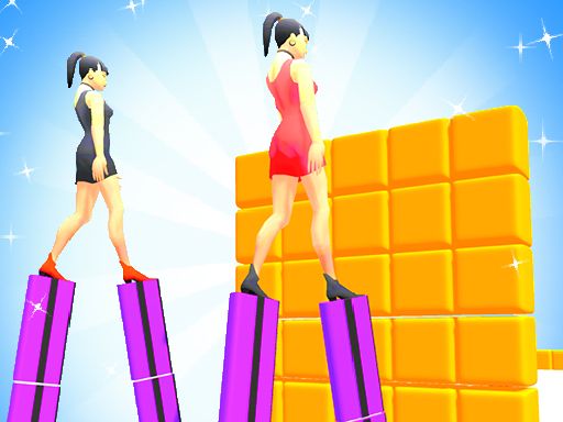 Heels Run Race - Stack Rider - browser game screenshot