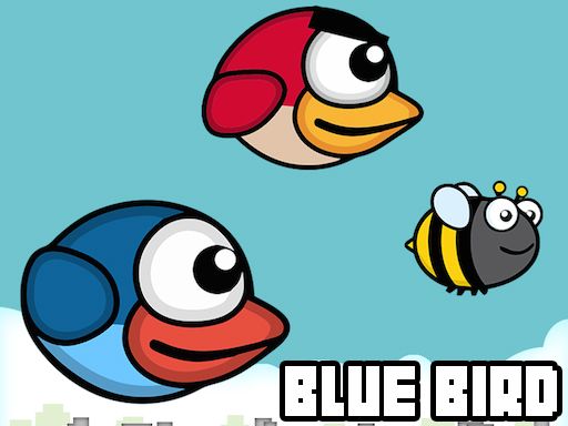 Flying Blue Bird - browser game screenshot
