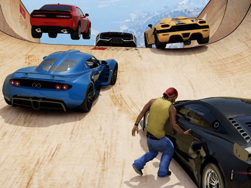 Gta V Stunt - Sky Driver 2 - browser game screenshot