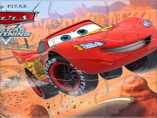 McQueen Cars Puzzle Slide - browser game screenshot