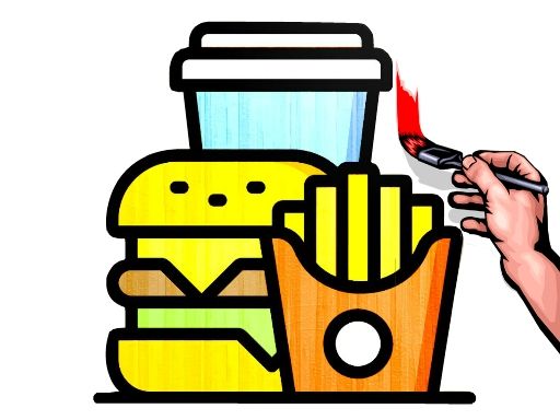 Fast Food Coloring Book Fast Food Coloring Book - browser game screenshot