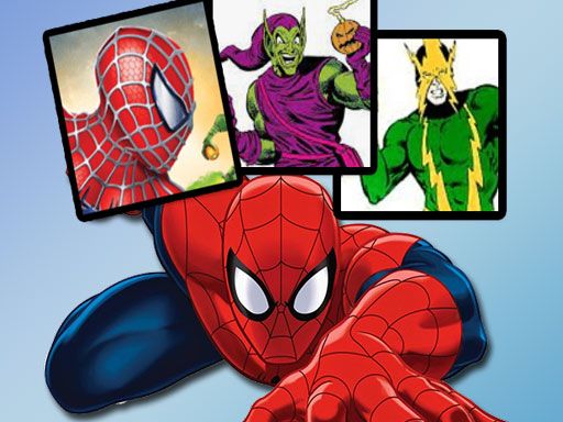 Spiderman Match Cards - browser game screenshot
