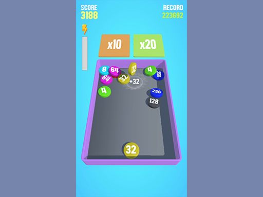 Draughts 2048 - browser game screenshot