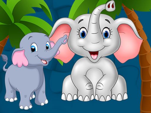 Sweet Elephants Jigsaw - browser game screenshot