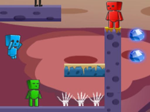 Fire And Water In Zombies World 2 - browser game screenshot