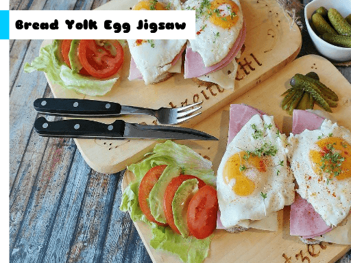 Bread Yolk Egg Jigsaw - browser game screenshot