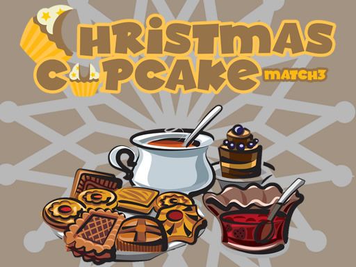 Christmas Cupcake Match 3 - browser game screenshot