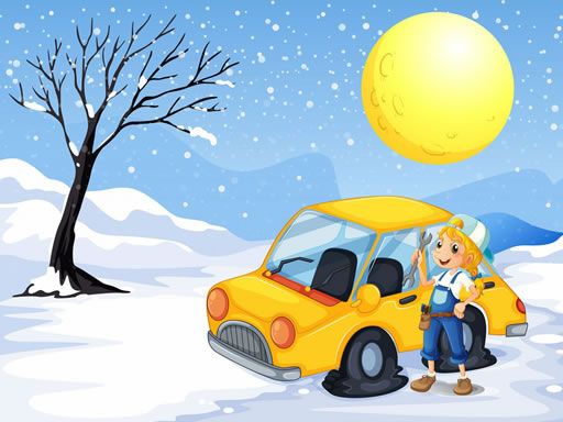 Snow Cars Jigsaw - browser game screenshot