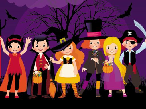 Halloween Kids Puzzle - browser game screenshot