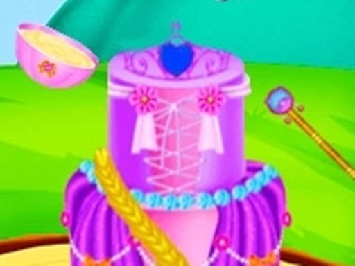 Princess Dress Cake - Fondant Cakes - browser game screenshot