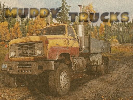 Muddy Trucks Jigsaw - browser game screenshot