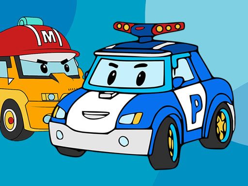 Robocar Poli Coloring Book - browser game screenshot