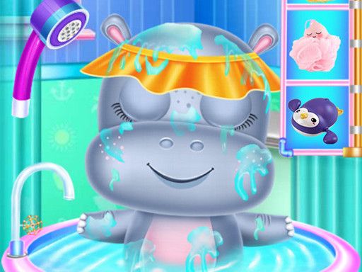 Baby Hippo Care - browser game screenshot