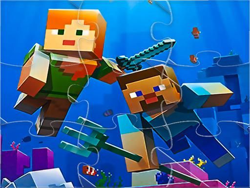 Minecraft Jigsaw Puzzle Minecraft Jigsaw Puzzle - browser game screenshot