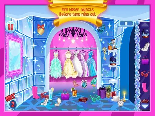 Hidden Frozen Princess - browser game screenshot
